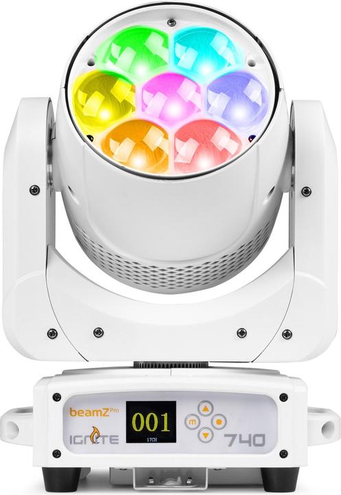 Image du produit BeamZ Professional IGNITE740WH LED wash moving head met zoom - 7x 40W RGBW LEDâ€™s - Wit (40 W, LED)