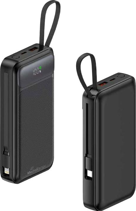 Actual product image MediaRange Powerbank 20.000mAh, USB-C® Power Delivery and Quick Charge enabled, black (20000 mAh, 15 W, 74 Wh)