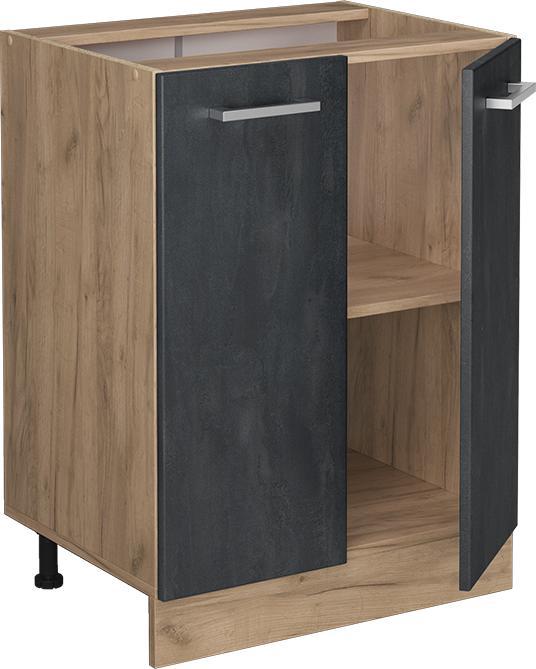 Goldkraft-Eiche, Schwarz Beton