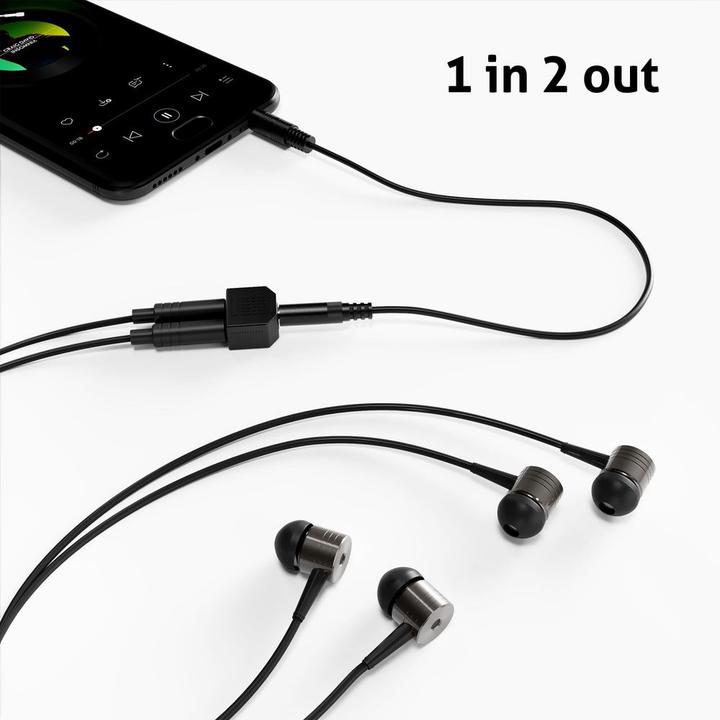 Produktbild HDgear Audio-Adapter Klinke 3.5 mm, male - Klinke 3.5 mm, female (Winkeladapter)