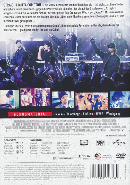 Immagine prodotto Straight Outta Compton (DVD, 2015, Tedesco)