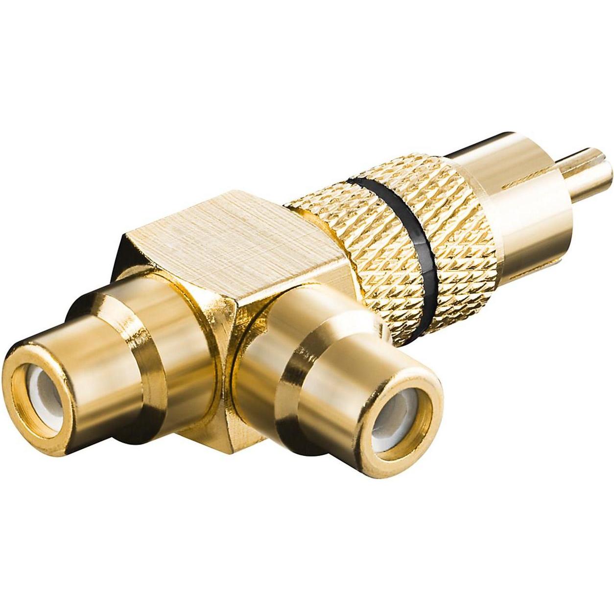 Goobay Adattatore a Y Cinch (Adattatore jack), Adattatore audio, Nero