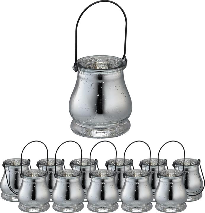 Actual product image Relaxdays 12x lantern (1 x, 8.5 x 8.5 x 10 cm)