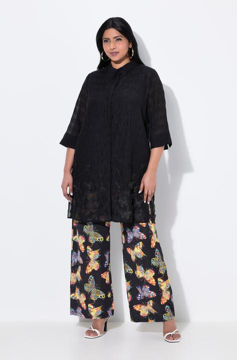 Produktbild Ulla Popken Longbluse, Schmetterlings-Applikation, Hemdkragen, Langarm (42, 44)