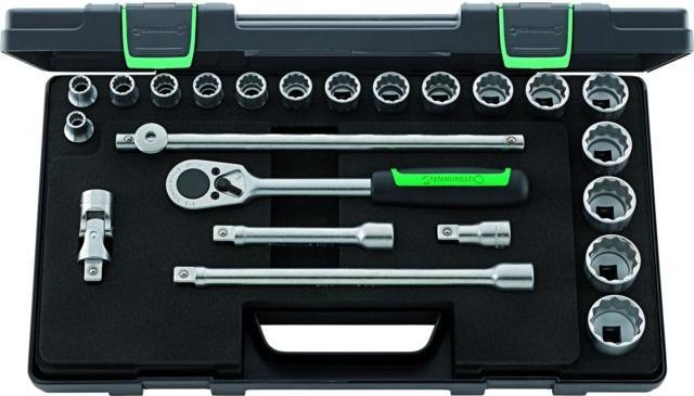 Actual product image Stahlwille Steckschlüssel-Garnitur 1/2" Nr. 50a/17/6 (1 1/16", 1 1/4", 1 1/8", 1 3/16", 1/2", 11/16", 13/16", 15/16", 19/32", 25/32", 3/4", 3/8", 5/8", 7/16", 7/8", 9/16")