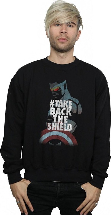 Actual product image Mens Captain America Sam Wilson Take Back The Shield Sweatshirt (XL)