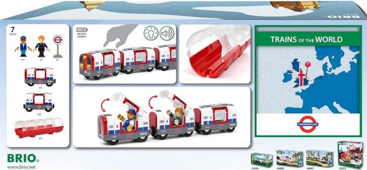 Produktbild Ravensburger BRIO World - Trains of the World Londoner U-Bahn mit Licht und Sound