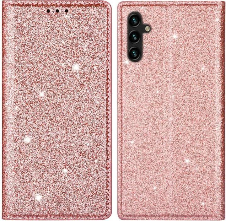 Actual product image Cover-Discount Galaxy A34 - Flip Case Glitter pink (Samsung Galaxy A34 5G)