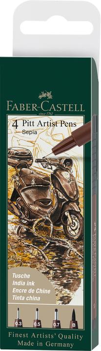 Image du produit Faber-Castell PITT Stylo d'artiste (Marron, 4 x)