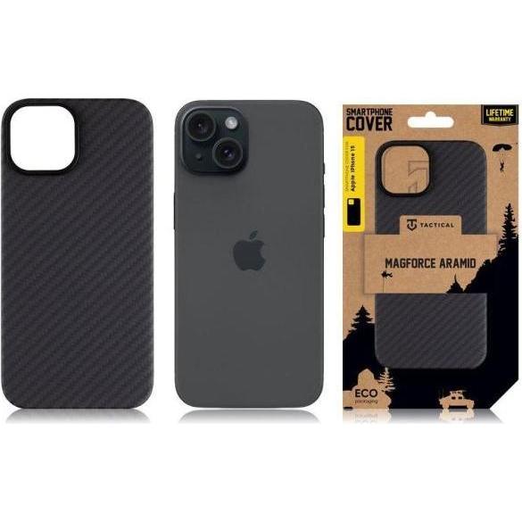 Thumbnail - Tactical MagForce Aramid Cover for Apple iPhone 15 Black (Apple iPhone 15), Smartphone Hülle, Schwarz