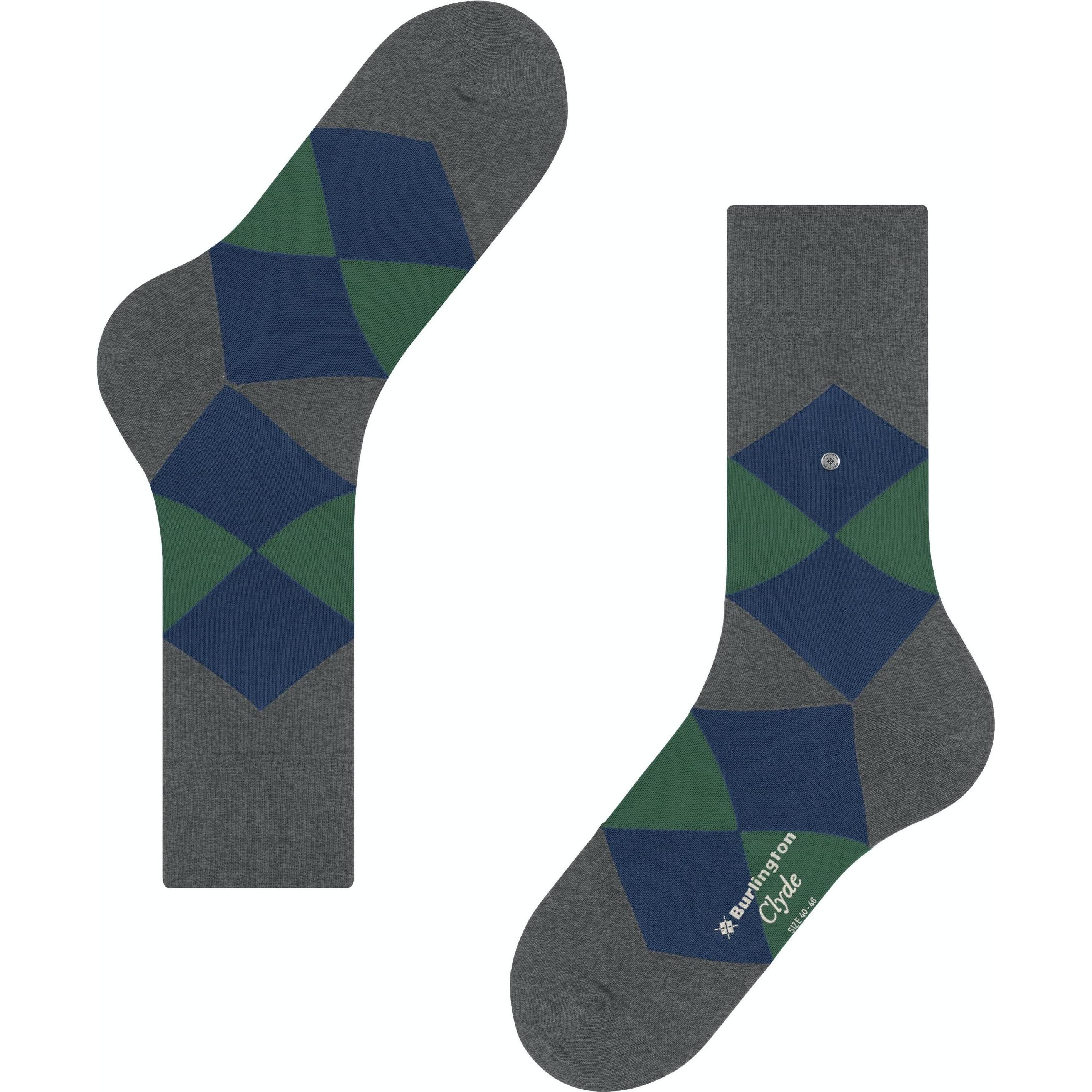Thumbnail - Burlington, Herren, Socken, Clyde, Mehrfarbig, (Einzelpack, 40 - 46)