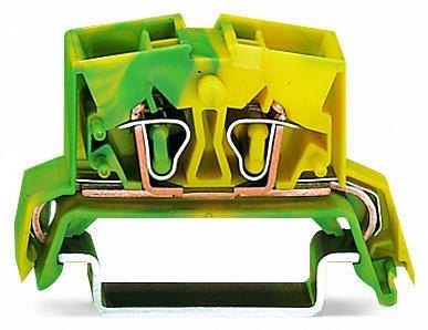 Produktbild Wago Non-Fuse DIN Rail Terminal, Green/Yellow
