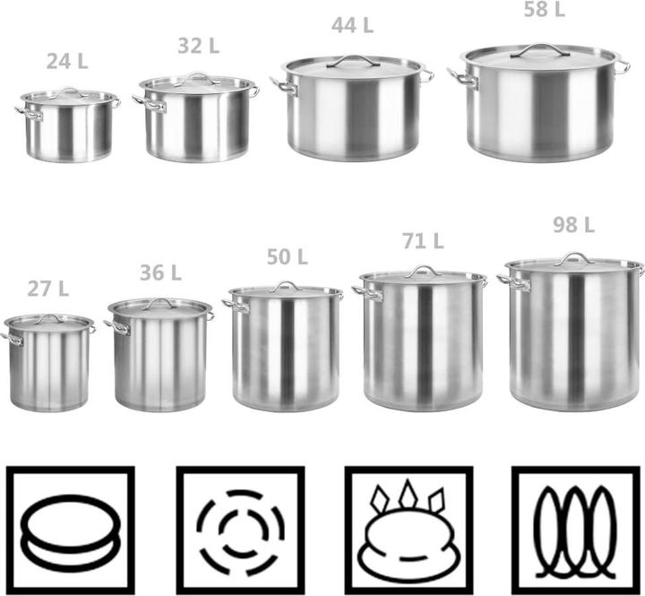 Actual product image vidaXL Topf (Pot, Stainless steel, 40 x 26 cm)