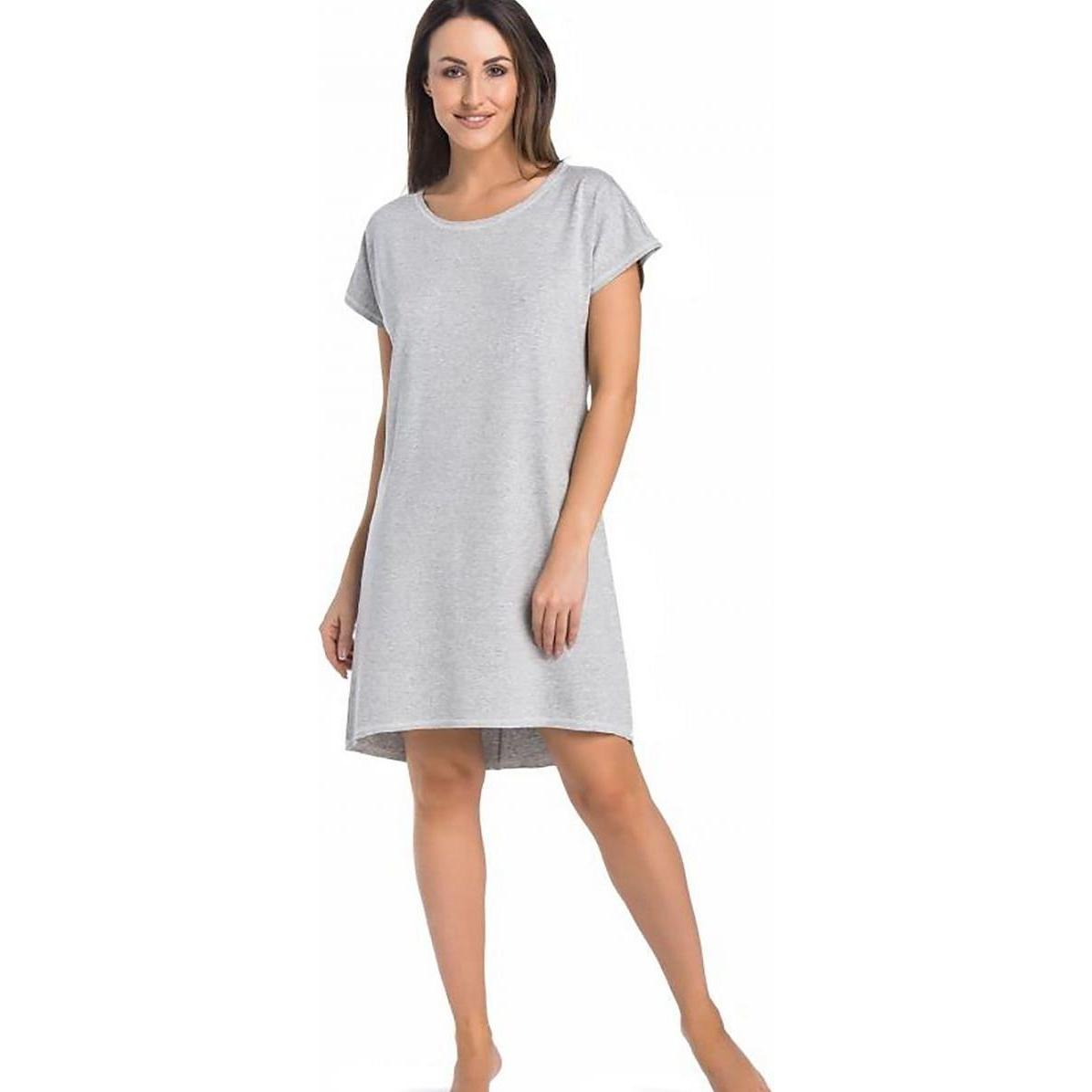 Teyli, Damen, Pyjama, Nachthemd, Grau, (XS)