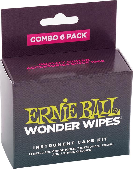 Image du produit Ernie Ball Wonder Wipes Combo 6-pack (Nettoyage des instruments)