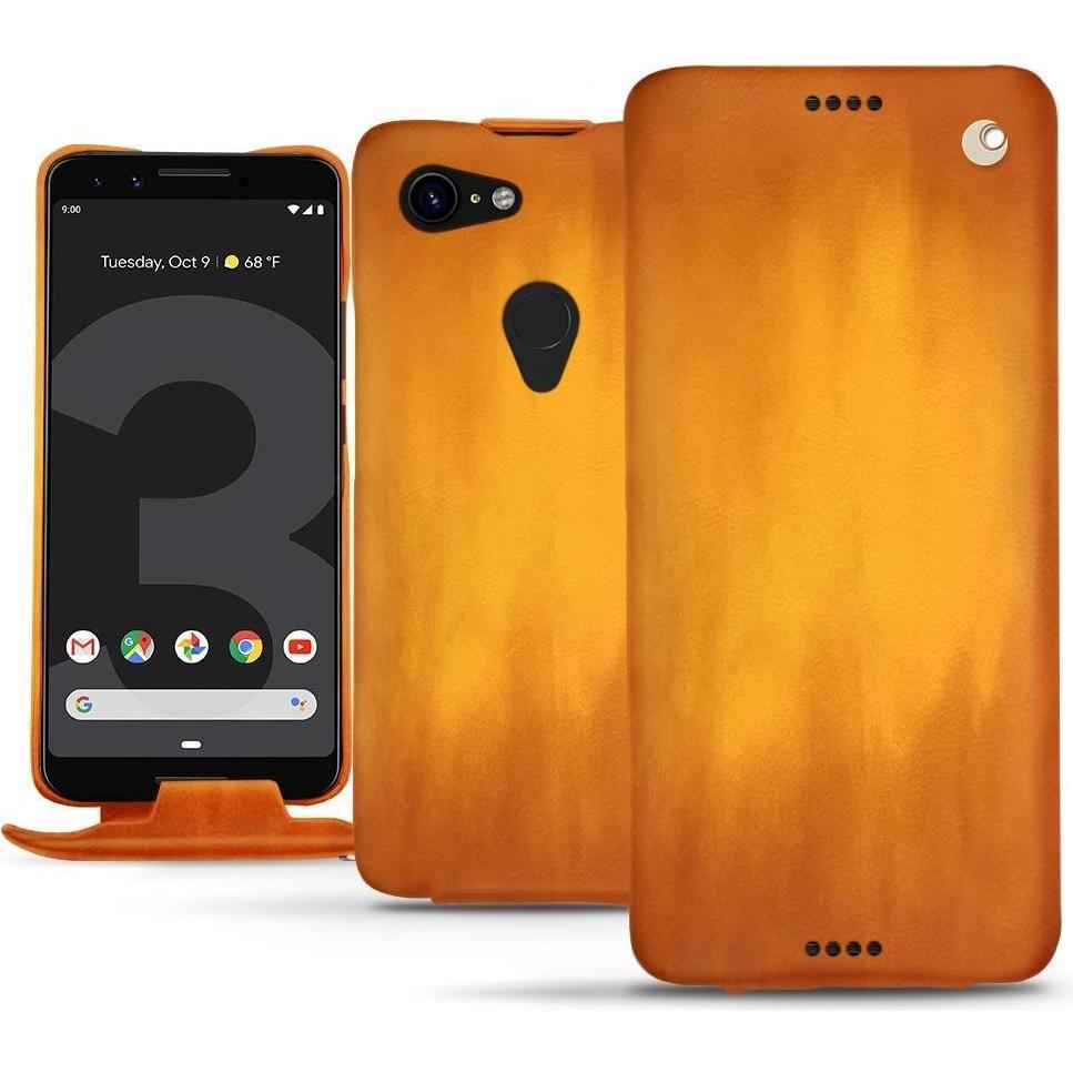 Noreve Lederschutzhülle vertikal (Google Pixel 3), Smartphone Hülle, Orange