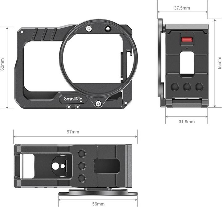 Produktbild SmallRig Vlogging Cage and 52mm Filter Adapter for Insta360 ONE R 4K Edition 2901 (Cage)