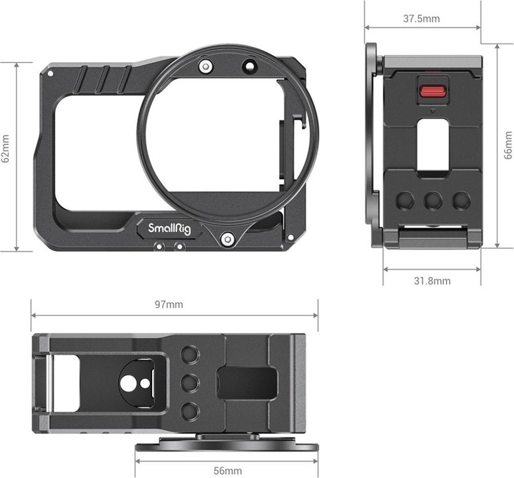 Actual product image SmallRig Vlogging Cage and 52mm Filter Adapter for Insta360 ONE R 4K Edition 2901 (Cage)