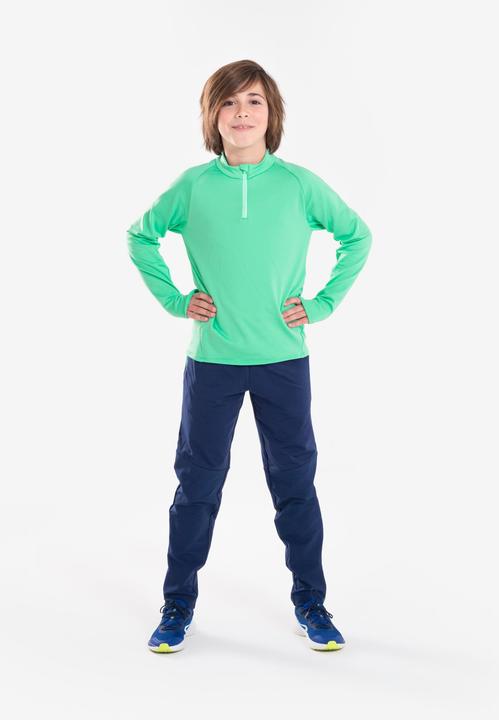 Produktbild Kiprun Laufhose Kinder warm mit Reissverschluss - Warm 900 dunkelblau/grün