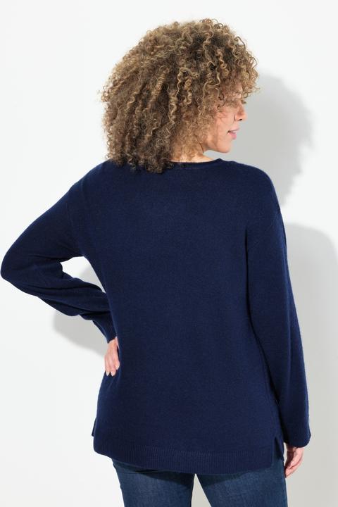 Immagine prodotto Ulla Popken Maglione natalizio con renna, scollo a girocollo e maniche lunghe (42, 44)