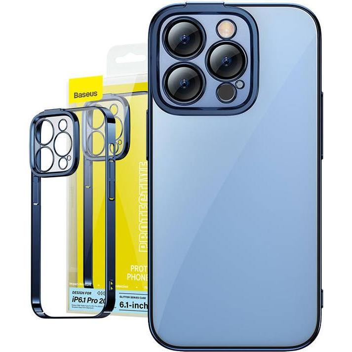 Baseus Custodia magnetica serie Glitter iP14 (Apple iPhone 14 Pro), Cover smartphone, Blu