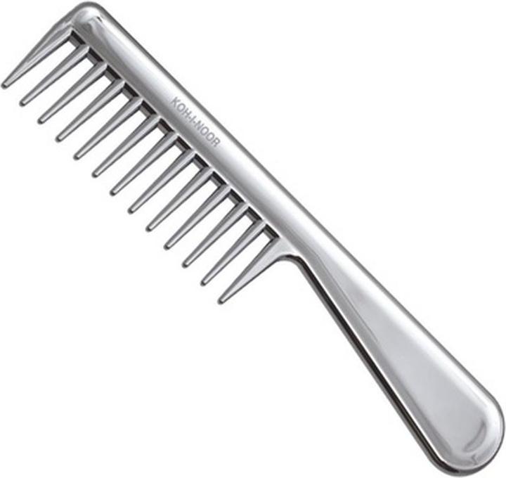 Koh-i-Noor Radon Comb With Handle - Chrome Color