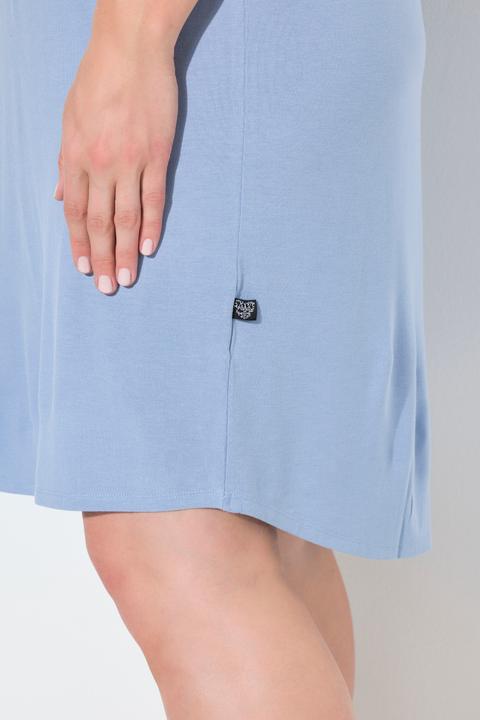 Produktbild Ulla Popken Nachthemd, oversized, Hemdkragen, V-Ausschnitt, Halbarm (62)