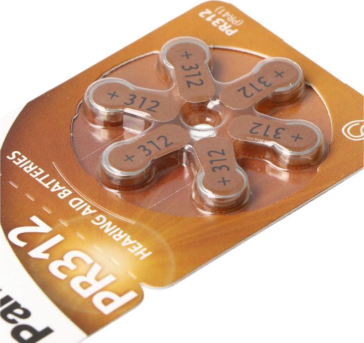 Produktbild Panasonic Hörgerätebatterien PR312 (6 Stk., 180 mAh)