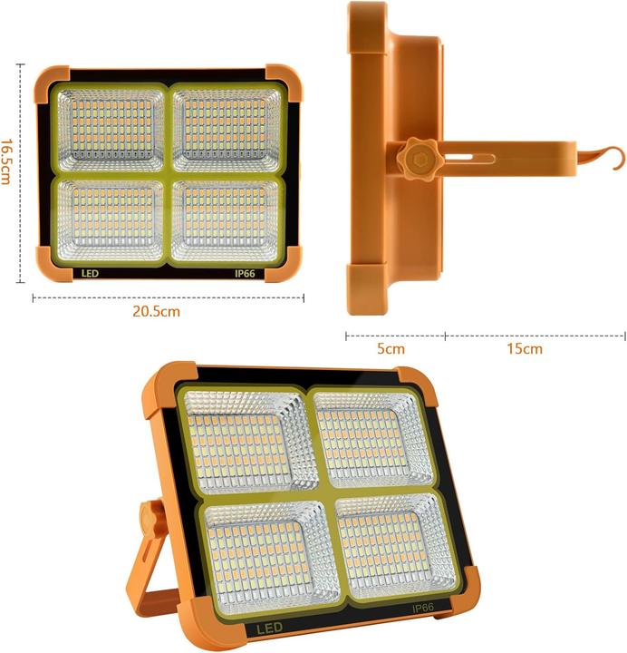 Actual product image CosyEasy Solar LED Construction Spotlight (Orange) (10000 lm)