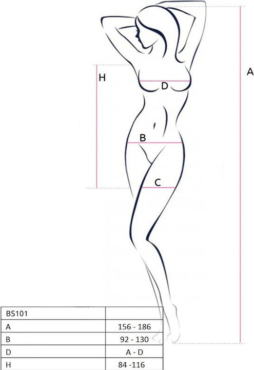 Immagine prodotto Passion Bs101 Bodystocking Blanco Talla Unica (Taglia unica)