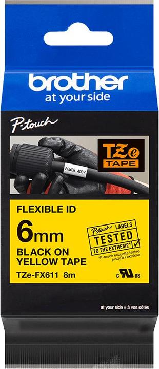 Produktbild Brother Tze-Fx611 (0.60 cm, Gelb, Schwarz)