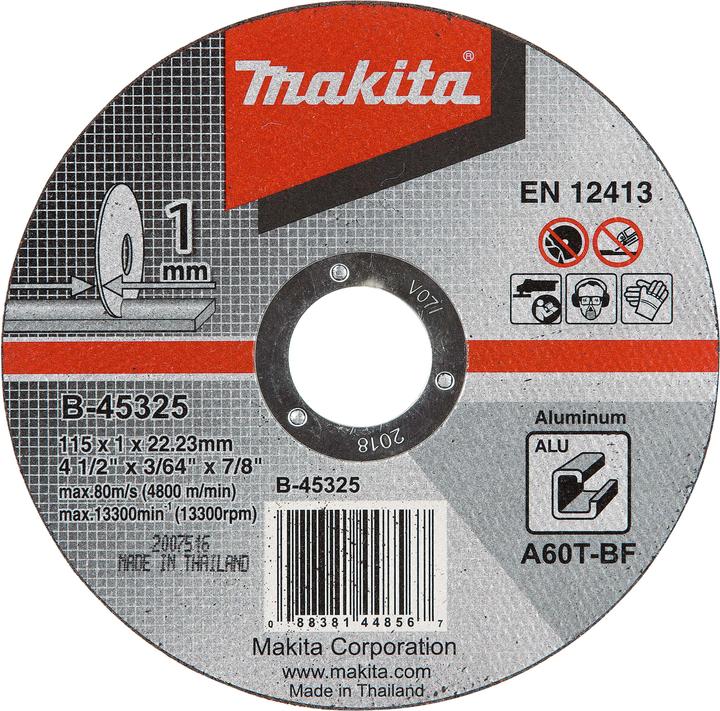 Produktbild Makita Trennscheibe 115x1mm Alu