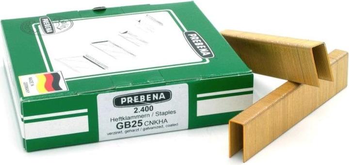 Actual product image Prebena Staples galvanised resinated 25 mm