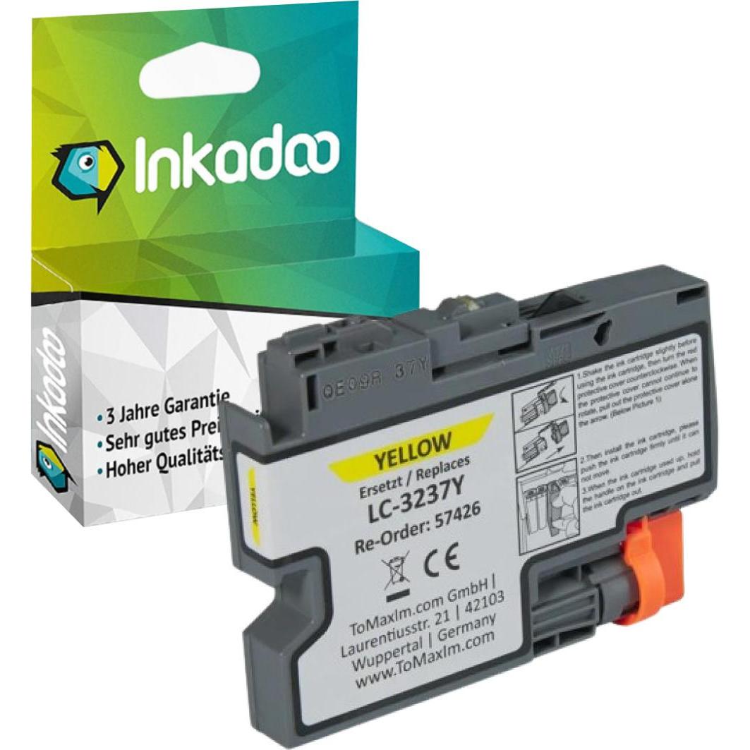 Inkadoo, Druckerpatrone, Druckerpatronen kompatibel zu Brother LC-3237Y Tintenpatrone, gelb Gelb (Y)