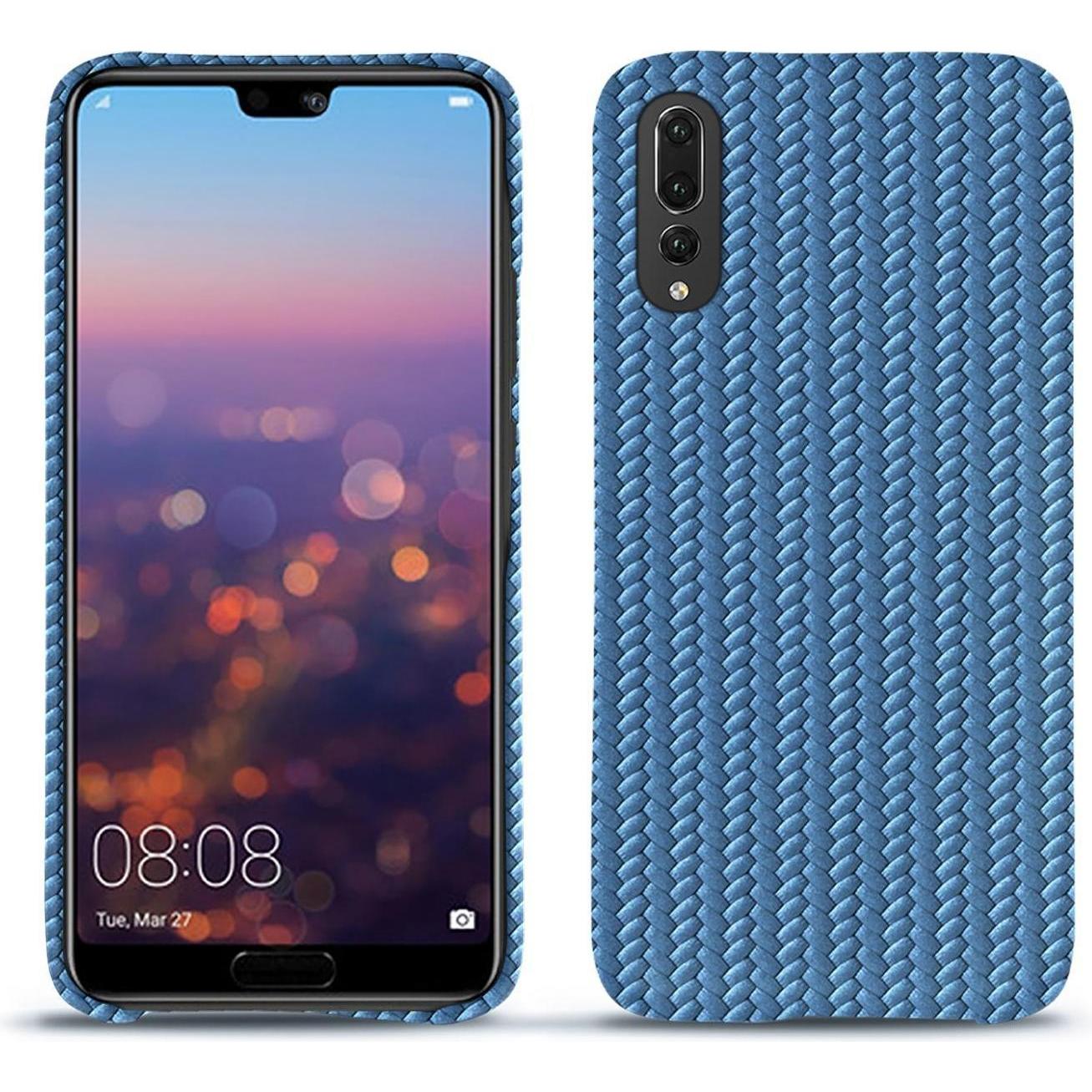 Noreve Lederschutzhülle (Huawei P20 Pro), Smartphone Hülle, Blau