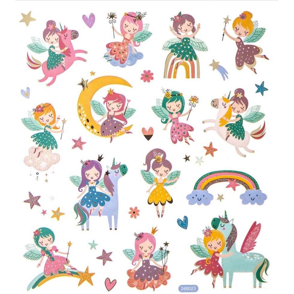 Teka Feen-Glitzeraufkleber 28 Stk (49019086)
