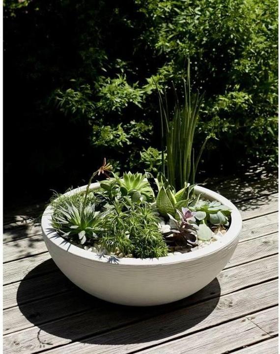 Produktbild Weleda Blumentopf EDA Ø 59 cm Weiss Kunststoff rund (59 x 56.20 cm)