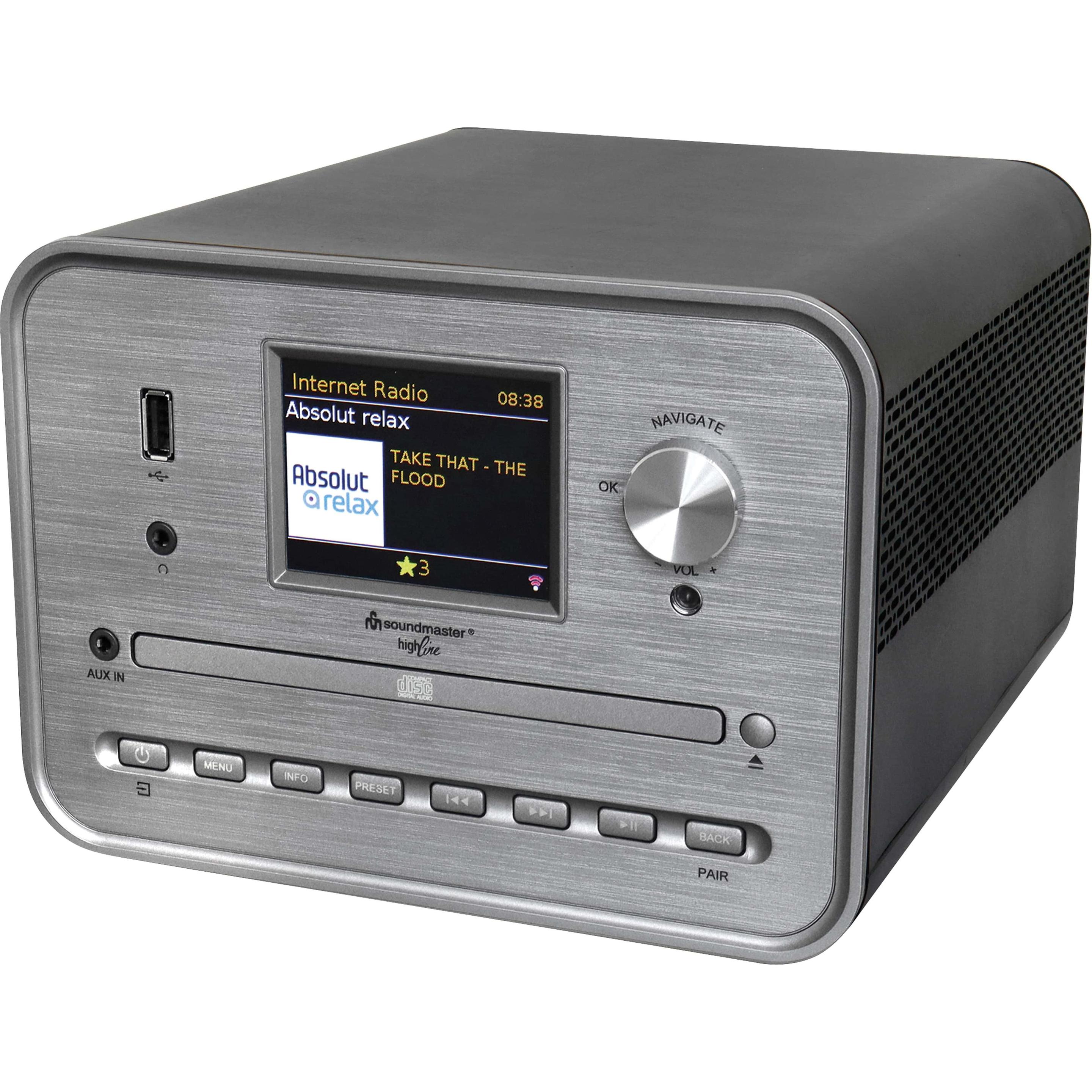 Soundmaster ICD1050SW (DAB+, FM, DAB, Internetradio, WLAN, Bluetooth), Radio, Grau