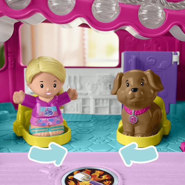 Produktbild Fisher-Price Little People Barbie Little Dreamcamper Spielset mit Lichtern und Geräuschen, 2 Figuren (85)