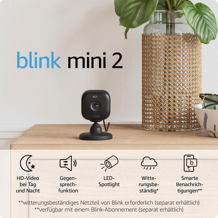 Actual product image Blink Mini 2 - 2-Cam Black - EU (1920 x 1080 Pixels)