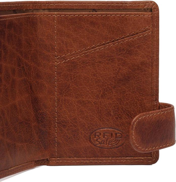 Actual product image The Chesterfield Brand Antique Buff credit card holder RFID protection leather 7 cm