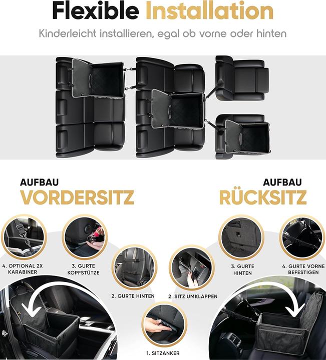 Actual product image Heldenwerk Wasserdichter Hundeautositz (Dog, Foldable, Washable, Machine washable)