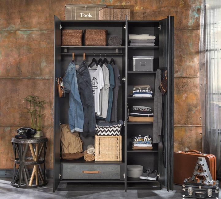Image du produit Cilek Armoire Dark Metal 3 portes (132.40 cm)