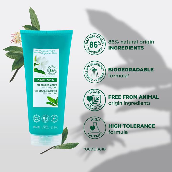 Produktbild Klorane Duschgel mit Eau de Tiare (200 ml)