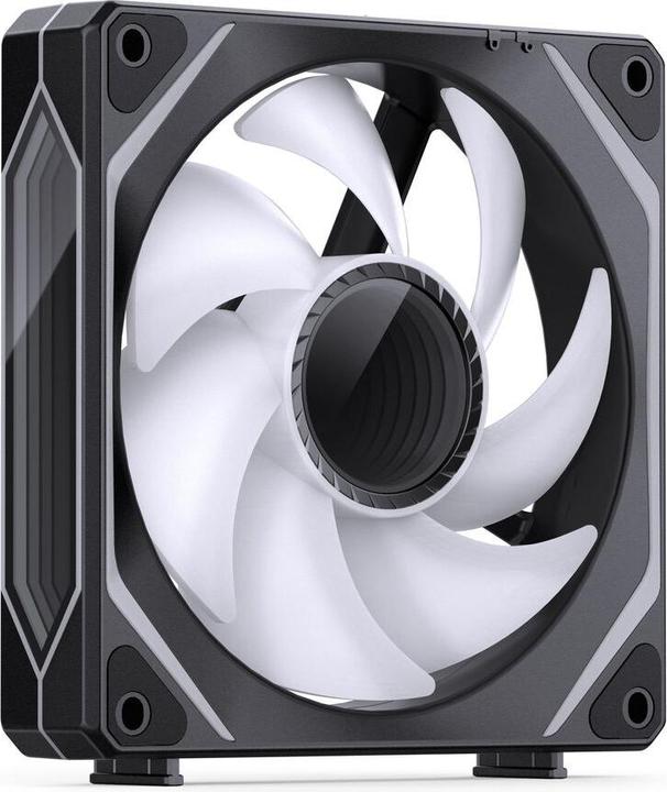 Actual product image Jonsbo ZL-120B PWM ARGB Lüfter 3er Pack, reguläre Ausrichtung - 120mm, schwarz (120 mm, 3x)