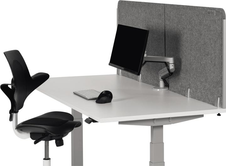 Produktbild Bakker Elkhuizen Bakker Elkuizen Bakker Tischtrennwand rund o.Acrylfenster  grau Rückseite