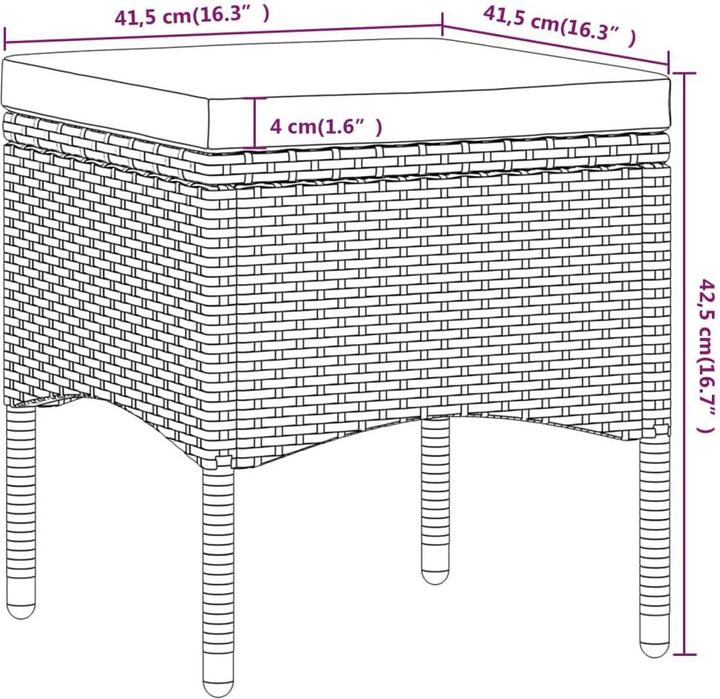 Produktbild vidaXL Garten-Essgruppe (80 x 80 x 75 cm)