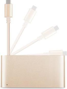Actual product image Moshi USB-C Multiport Adapter Gold (USB-C, 3 ports)