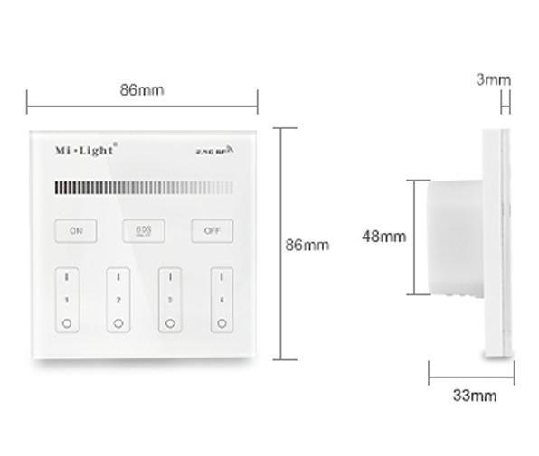 Actual product image Milight Smartpanel Unicolor wall-mounted UP