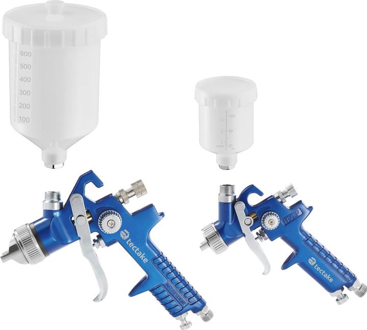 Produktbild tectake 2 HVLP Lackierpistolen mit Silikonentferner